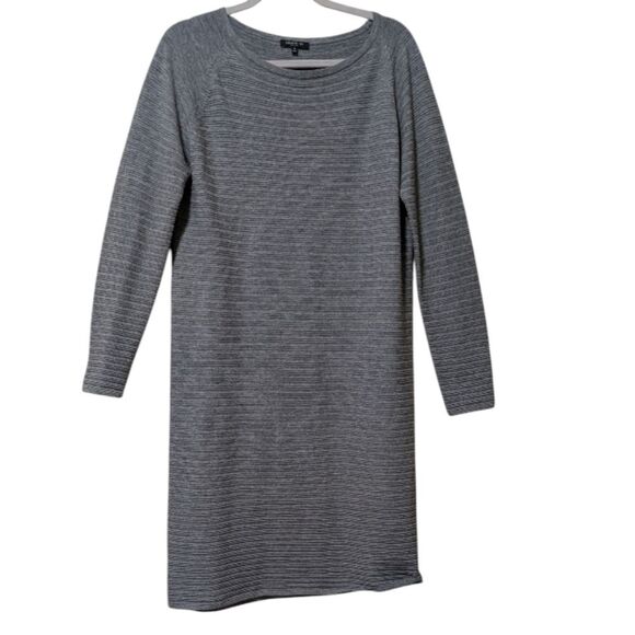 Lafayette 148 New York Dresses & Skirts - Lafayette 148 New York wool ribbed knit shift dress dark nickel size Medium Flaw